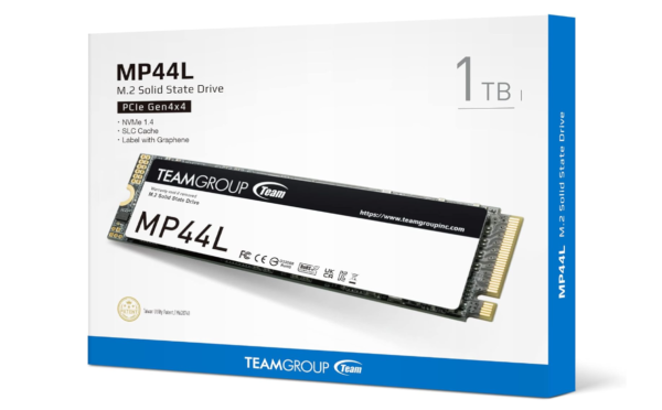 TEAMGROUP MP44L 1 To SLC Cache NVMe 1.4 PCIe jusqu'à 5 000/3 700 Mo/s