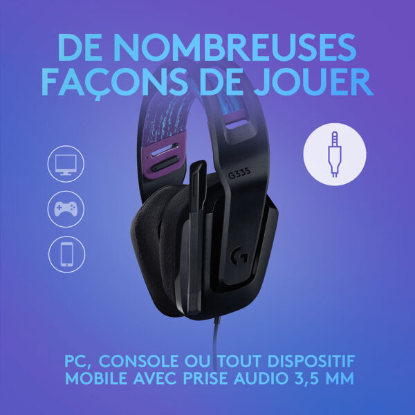 Casque Logitech G G335 (Noir) – Image 4