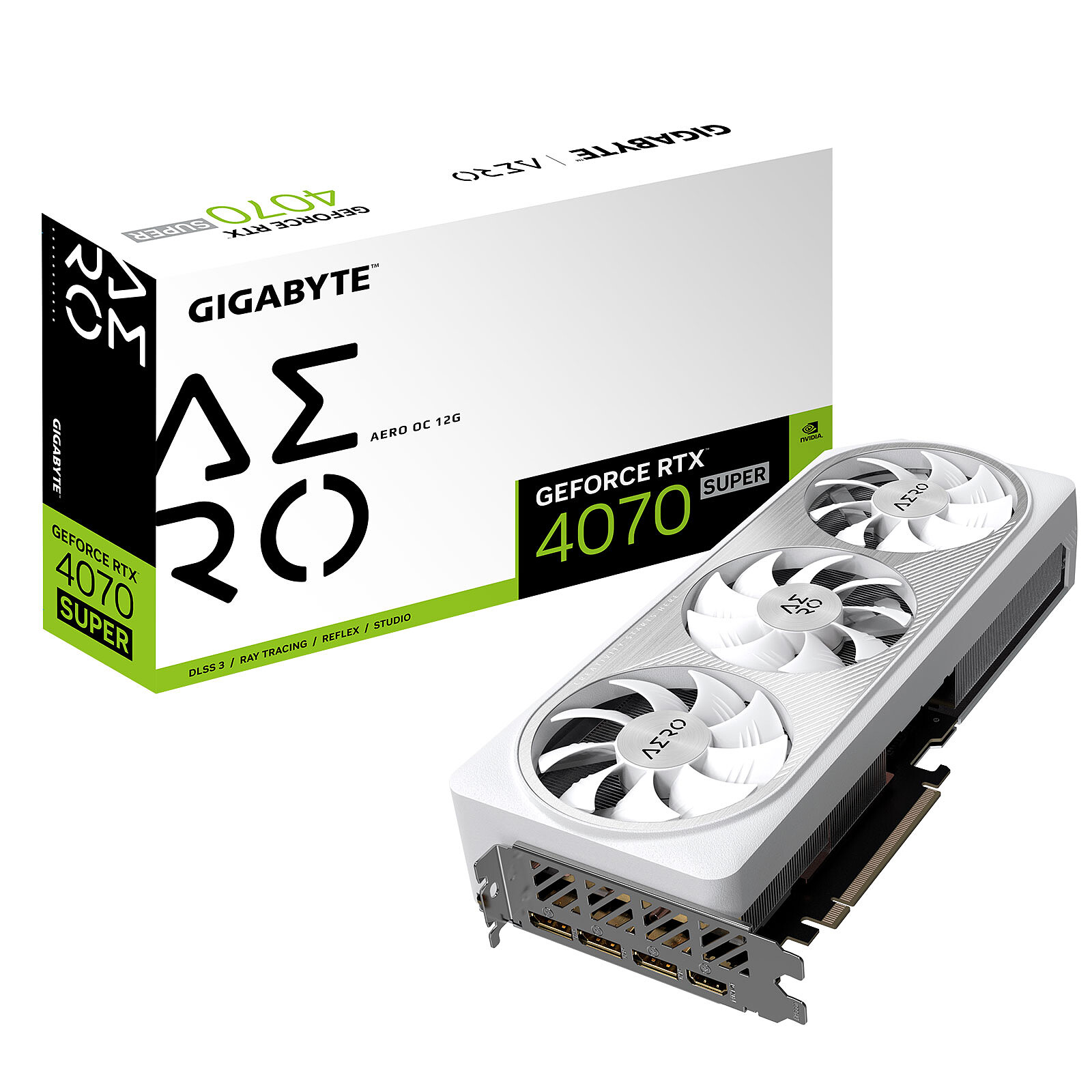 Gigabyte GeForce RTX 4070 SUPER AERO OC 12Go Carte Graphique P 