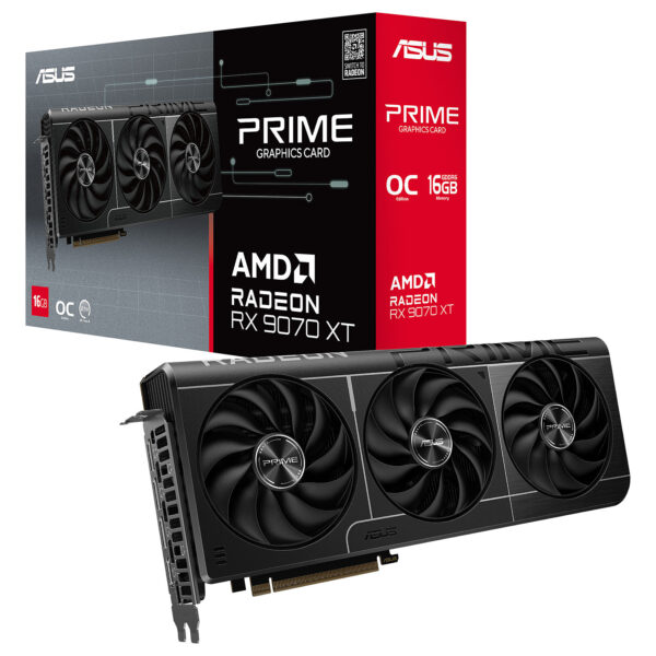 ASUS Prime Radeon RX 9070 XT OC Edition 16GB GDDR6.