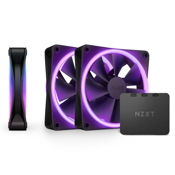 NZXT F120 RGB Duo Triple Pack BLACK/WHITE – Image 2