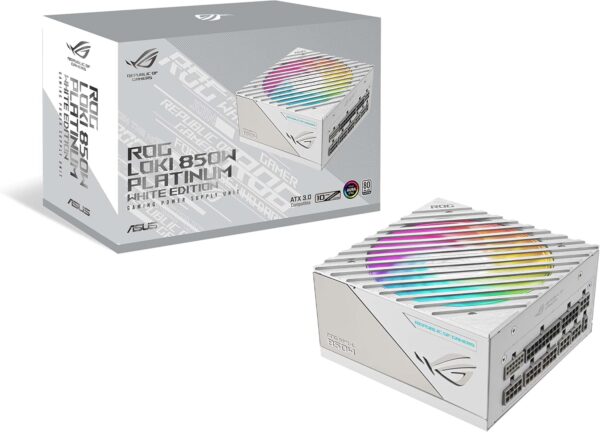 ASUS ROG Loki SFX-L 850W Platinum Black / White (Fully Modular  ARGB Fan, Aura Sync)