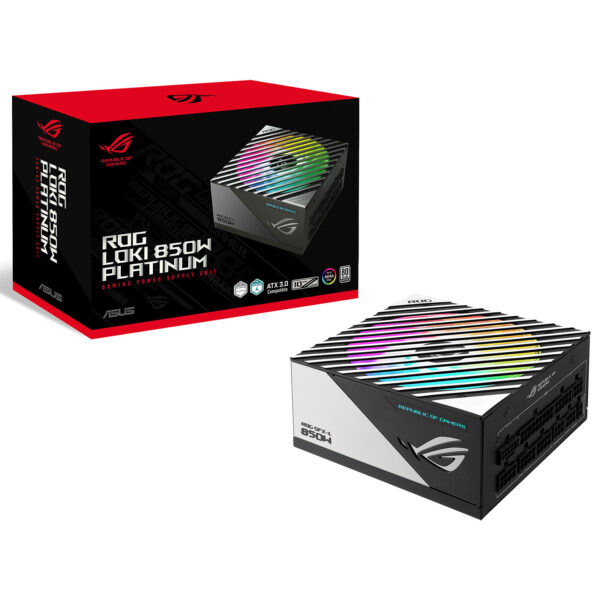 ASUS ROG Loki SFX-L 850W Platinum Black / White (Fully Modular  ARGB Fan, Aura Sync) – Image 2