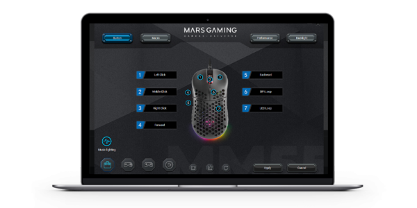 SOURIS MARS GAMING MM55  Noir, Blanc – Image 4