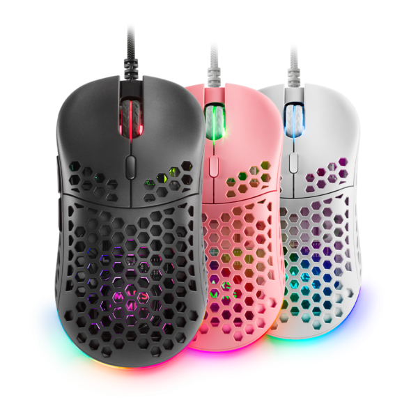 SOURIS MARS GAMING MM55  Noir, Blanc