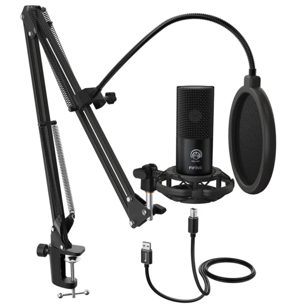 MICROPHONE FIFINE T669 USB WITH ARM STAND & SHOCK