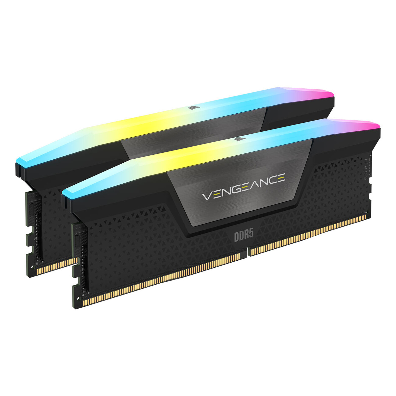 RAM Corsair Vengeance RGB DDR5 64 Go (2 x 32 Go) 6400 MHz CL32 BLACK – Image 2