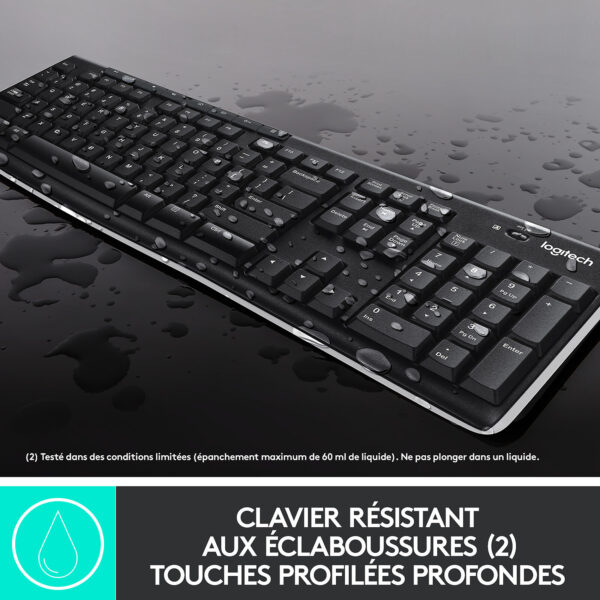 Logitech MK270 CLAVIER + SOURIS ( Wireless ) (AZERTY) – Image 2