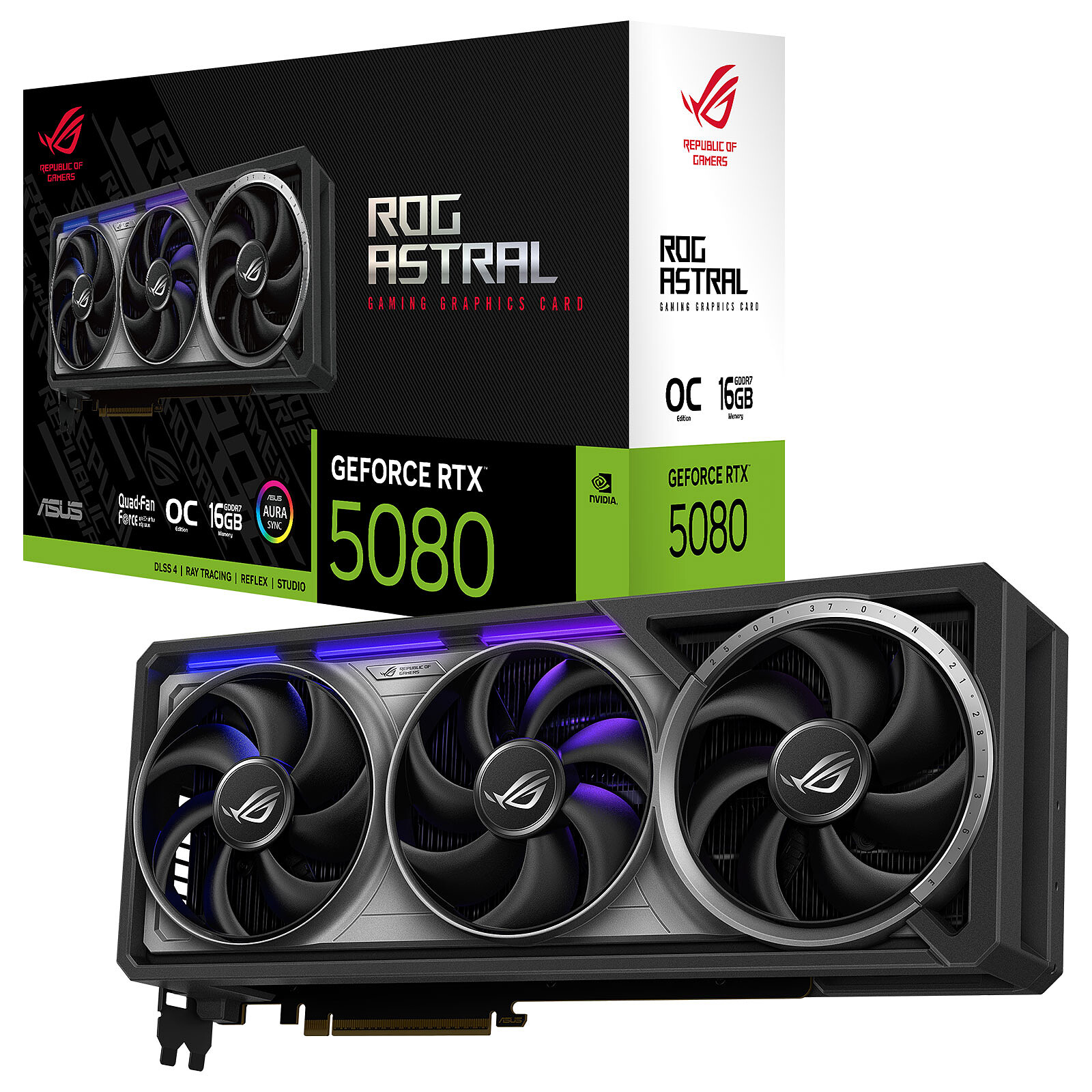 ASUS ROG Astral GeForce RTX 5080 16GB GDDR7 OC Edition ( Open BOX utilisée 1 Semaine )