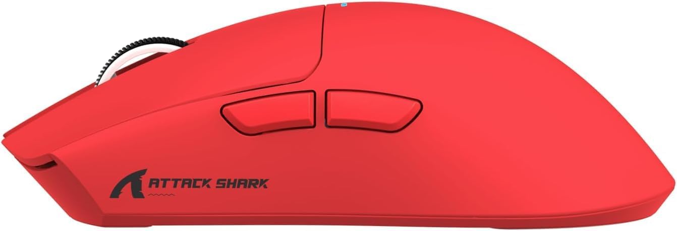 ATTACK SHARK X11 Ultra-Light WHITE / RED / BLACK / Magnetic Charging Stand – Image 11