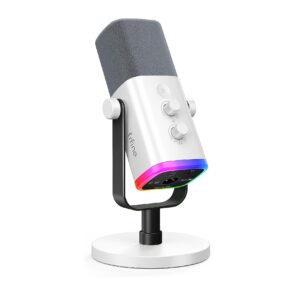 MICROPHONE FIFINE AM8 USB/XLR AmpliGame RGB WHITE  Dynamic