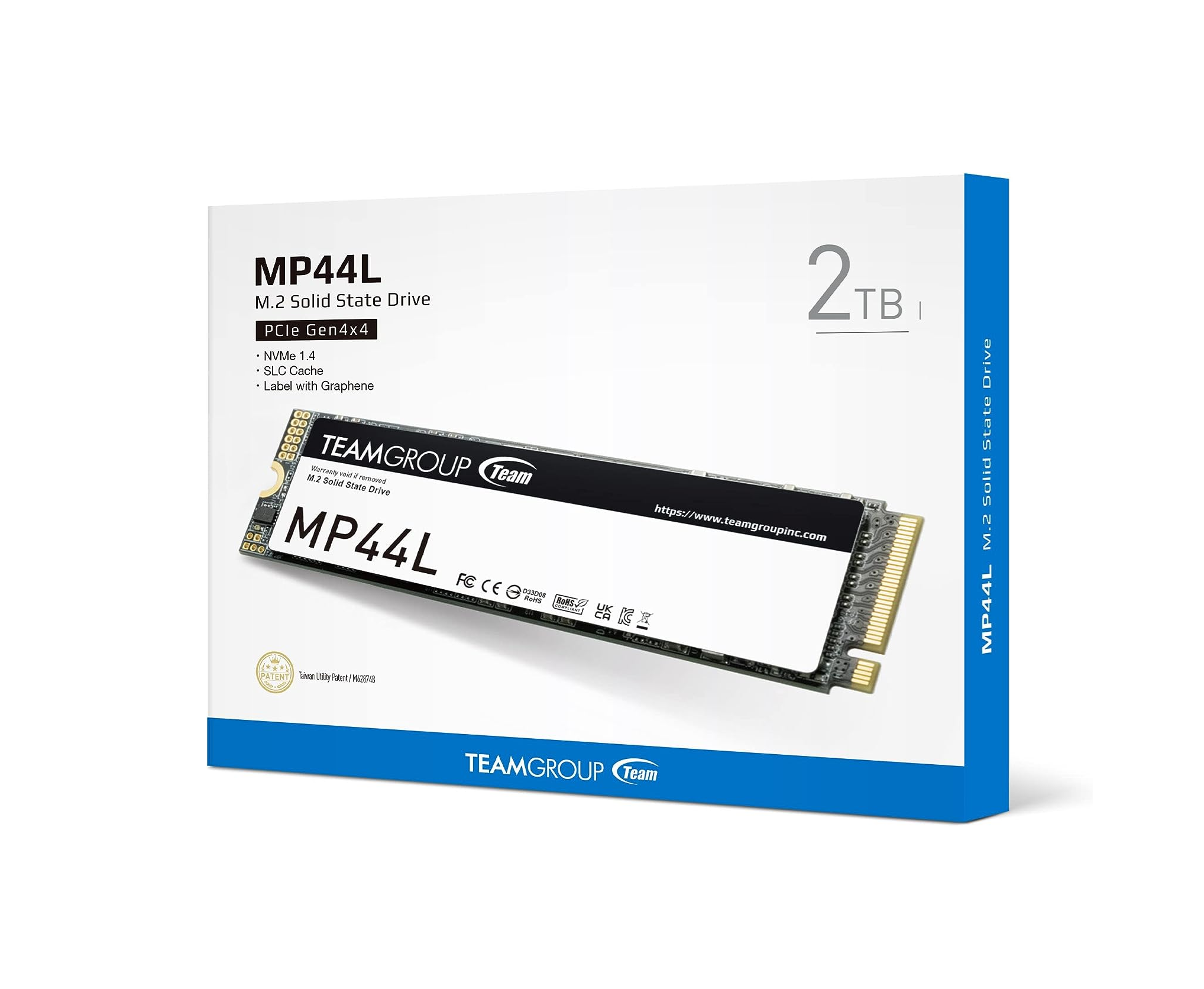 SSD Teamgroup 2 TB MP44L 2280 PCIe 4.0 x4 NVMe SLC Caching - Read up to 4,800 MB/s - Write up to 4,400 MB/s