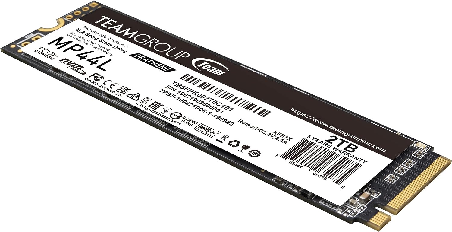 SSD Teamgroup 2 TB MP44L 2280 PCIe 4.0 x4 NVMe SLC Caching - Read up to 4,800 MB/s - Write up to 4,400 MB/s – Image 3