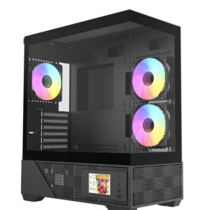 Boitier PC RAIDMAX i803 LCD noir verre trempé
